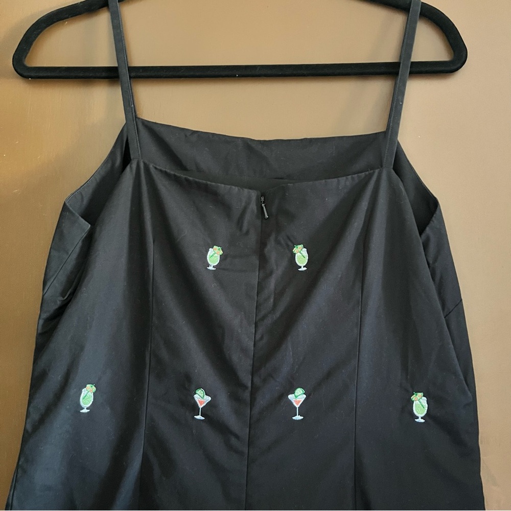 CLOSET CLOSING FINAL PRICE Vintage Cocktail Embroidered 100% cotton Dress - Picture 5 of 7